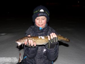 Oscar fångade kvällens enda lake